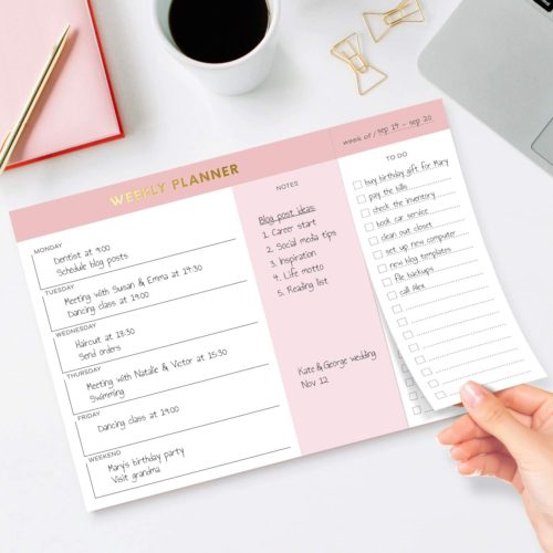 weekly planner from sweetzer & orange