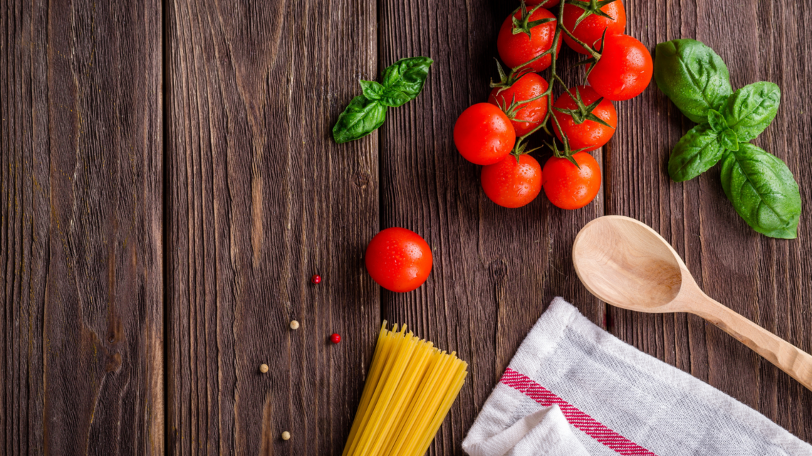 vegetables on a wooden background