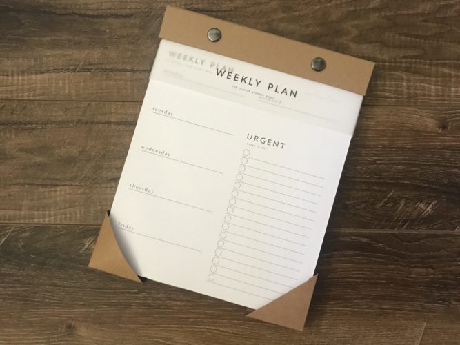 habitat weekly planner